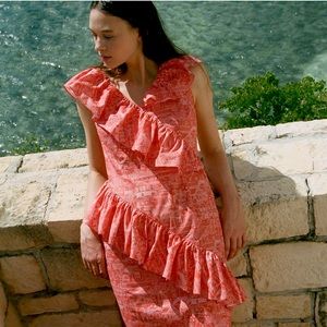 Coco Shop Ruffle Midi Dress